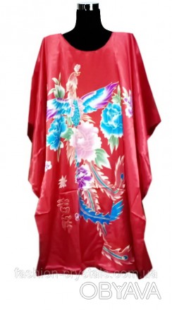Элегантное атласное кимоно из искуственного шелка, очень удобное и красивое, нео. . фото 1