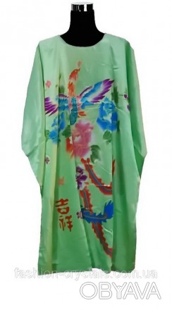 Элегантное атласное кимоно из искуственного шелка, очень удобное и красивое, нео. . фото 1