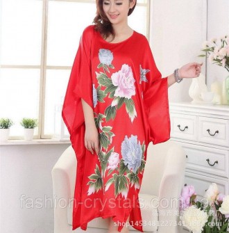 Элегантное атласное платье кимоно из искусственного шелка, приятное к телу, легк. . фото 2