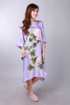 Элегантное атласное платье кимоно из искусственного шелка, приятное к телу, легк. . фото 7