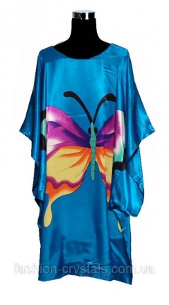 Элегантное атласное платье кимоно из искусственного шелка, приятное на ощупь, ле. . фото 2