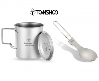ᐈ Туристичний титановий кухоль Tomshoo Titanium 450 мл. Туристичний ...