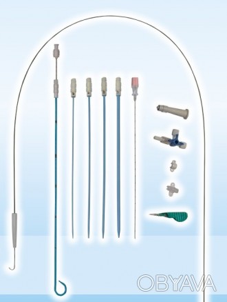 Нефростомічний дренажний набір з катетером типу пігтейл.Катетер Ø12, фасціальні . . фото 1