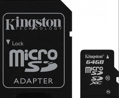 Карта памяти micro SDHC 64GB Kingston (class 10) (UHS-3) (с адаптером)
Карта пам. . фото 2