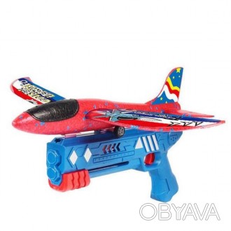 Іграшка-пускова установка для літака, планер для метання піни з катапультою, гра. . фото 1
