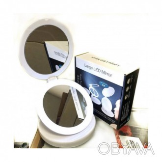 Дзеркало Large LED Mirror – це освітлене дзеркало з подвійним дзеркалом. Воно ма. . фото 1