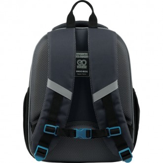 Каркасный рюкзак GO22-597S-3 – это школьная модель с ортопедической спинкой для . . фото 4