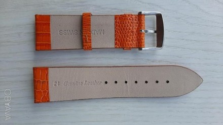 Ремінець для жіночих годинників, оранжево-коричневий, глянсовий 

Глянсовий, о. . фото 3