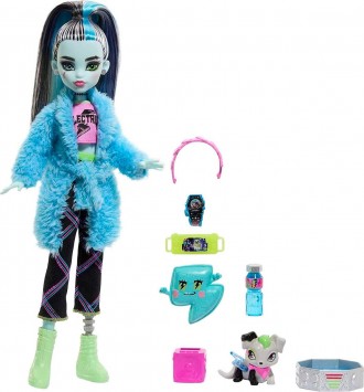 
Ляльки Monster High Creepover Party мають детальне вбрання та аксесуари для ноч. . фото 6