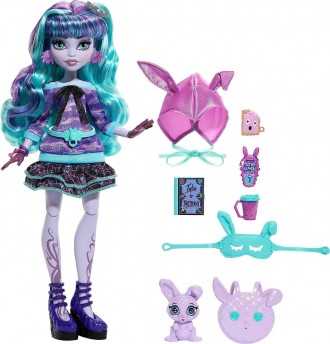 
Ляльки Monster High Creepover Party мають детальне вбрання та аксесуари для ноч. . фото 5