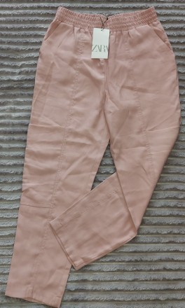 Летние легкие женские брюки штаны Zara с высокой посадкой
Состояние: новые, с б. . фото 4