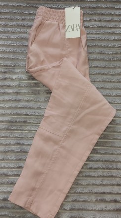 Летние легкие женские брюки штаны Zara с высокой посадкой
Состояние: новые, с б. . фото 5