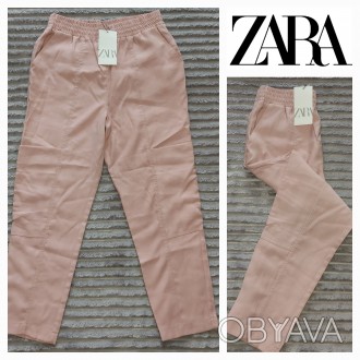 Летние легкие женские брюки штаны Zara с высокой посадкой
Состояние: новые, с б. . фото 1