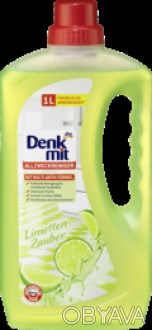 Моющее средство для пола с запахом лимона Denkmit Limetten-Zauber 1000 мл. Униве. . фото 1