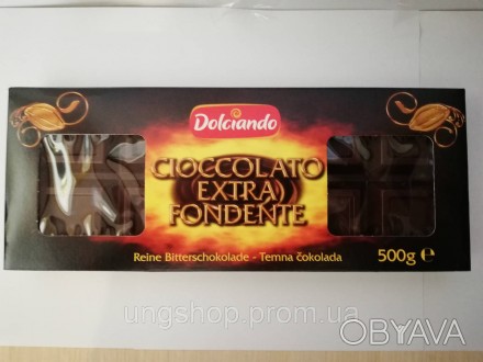 Экстра черный шоколад Dolciando Cioccolato Extra Fondente - один из самых лучших. . фото 1