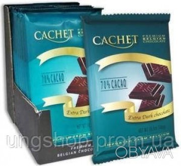 Шоколад Премиум Cachet 70% Extra Dark Chocolate экстра темный, 300гр. Бельгия че. . фото 1