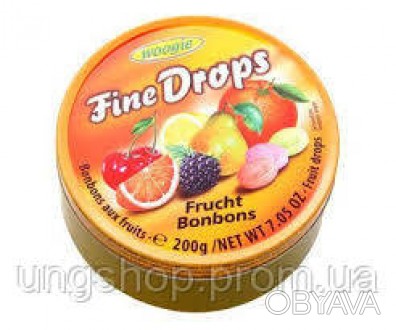 Леденцы Fine Drops Woogie со вкусом фруктовое ассорти, 200 гр Леденцы со вкусом . . фото 1