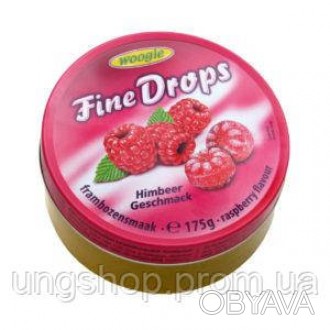 Леденцы со вкусом малины Woogie Fine Drops raspberry flavour 175 g Леденцы Woogi. . фото 1