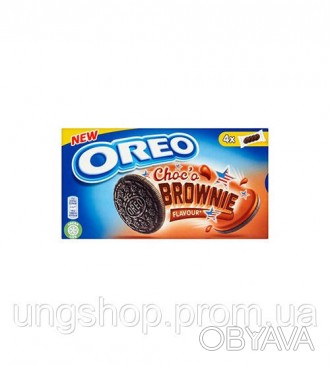 Печенье Oreo Choco Brownie ( с шоколадным кремом) Швейцария 176г Печенье ОРЕО с . . фото 1