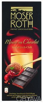 Moser Roth Mousse au Chocolate Cherry Chilli (шоколад мозер)  - экстра черный шо. . фото 1