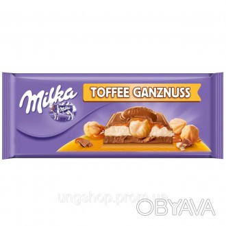 Шоколад Milka Toffee Wholenut 300г Милка