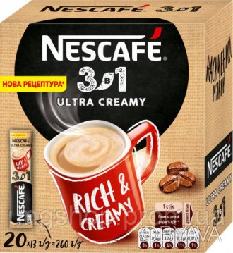 Кавовий напій розчинний Nescafe Ultra Creamy 3in1 (20 стіків х 13 г)  Кавовий на. . фото 1