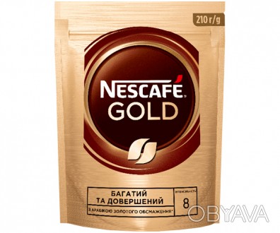 Кава Nescafe Gold розчинна з додаванням меленого 210 грам в мякій упаковці Насол. . фото 1
