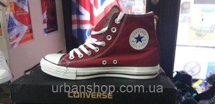 Хит сезона! Унисекс кеды Converse M9613C All Star High Chuck Taylor burgundy бор. . фото 2