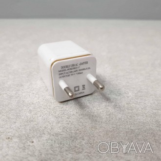 Сетевой адаптер 2 USB, питание 220В, 2 разъема для одновременной зарядки двух ус. . фото 1