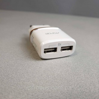 Сетевой адаптер 2 USB, питание 220В, 2 разъема для одновременной зарядки двух ус. . фото 3