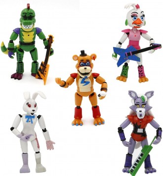 Разборной набор Глэмрок Аниматроники Пять ночей с Фредди, Бонни, Чика 5в1, 14 см. Киев. фото 1