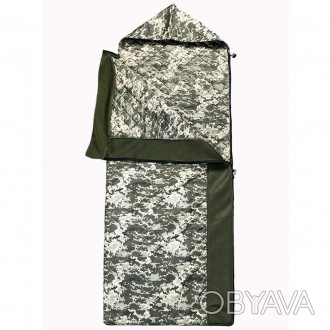 Тактический спальник-одеяло летний военный. ЗСУ Спальный мешок пиксель мм14. Арм. . фото 1