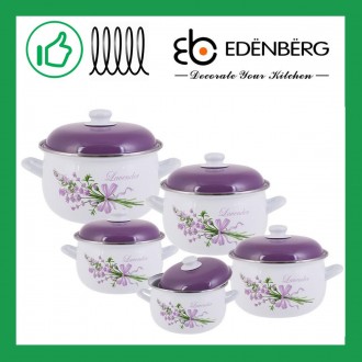 Набор эмалированных кастрюль Edenberg из 10 предметов (EB-1871). Киев. фото 1 Набор эмалированных кастрюль Edenberg из 10 предметов (EB-1871). Киев. фото 1