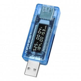 
Keweisi KWS-V20 USB амперметр вольтметр тестер
Один із найпростіших і корисних . . фото 7