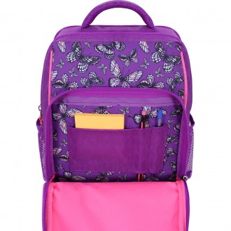 Рюкзак шкільний ортопедичний для 1 класу, рюкзак для дівчаток 1-3 класів фіолето. . фото 5