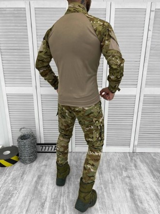 Військова форма ЗСУ тактичний костюм мультикам сорочка убакс з налокітниками та . . фото 8