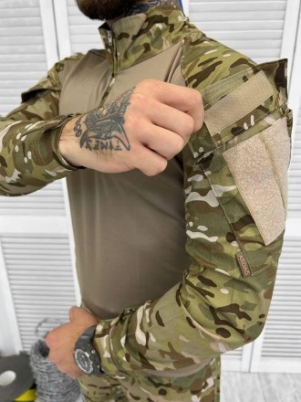 Військова форма ЗСУ тактичний костюм мультикам сорочка убакс з налокітниками та . . фото 4