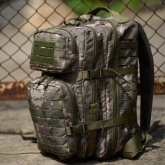 Мужской тактический военный рюкзак армейский туристический зеленый камуфляж 
- е. . фото 2
