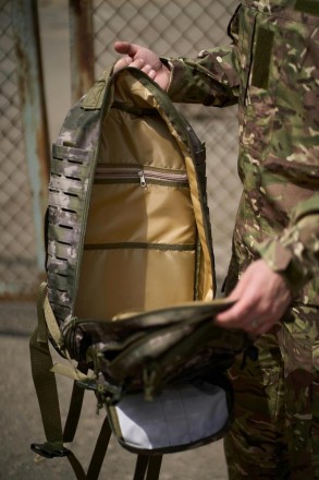Мужской тактический военный рюкзак армейский туристический зеленый камуфляж 
- е. . фото 11
