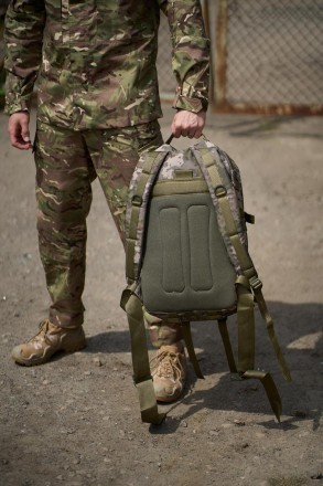 Мужской тактический военный рюкзак армейский туристический зеленый камуфляж 
- е. . фото 9