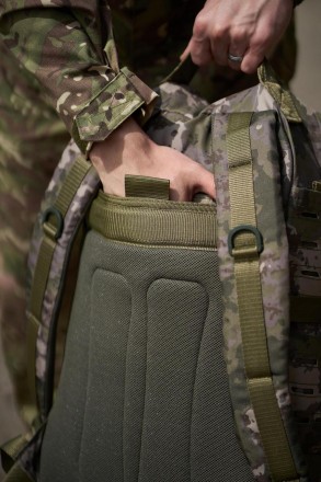 Мужской тактический военный рюкзак армейский туристический зеленый камуфляж 
- е. . фото 8