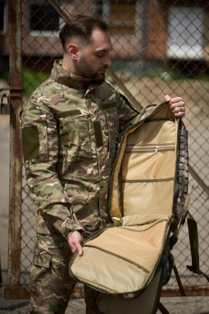 Мужской тактический военный рюкзак армейский туристический зеленый камуфляж 
- е. . фото 10