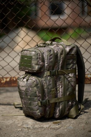 Мужской тактический военный рюкзак армейский туристический зеленый камуфляж 
- е. . фото 7