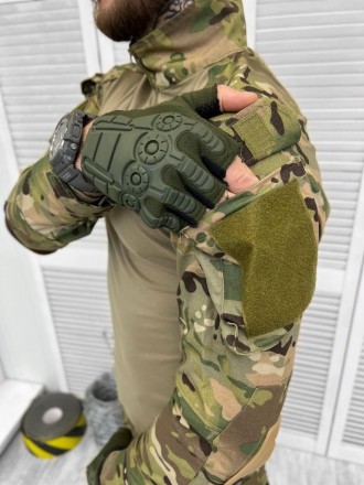 Військова форма ЗСУ тактичний костюм мультикамм сорочка з налокітниками убакс та. . фото 8