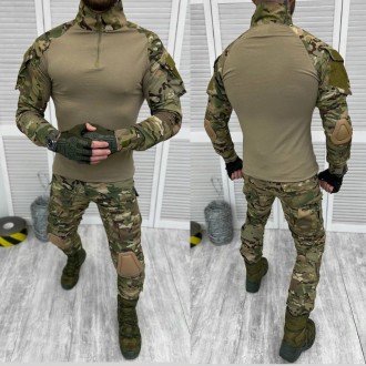 Військова форма ЗСУ тактичний костюм мультикамм сорочка з налокітниками убакс та. . фото 2