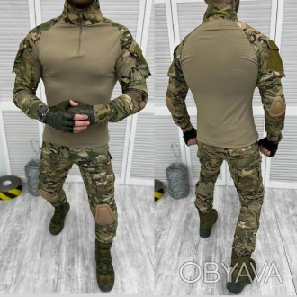 Військова форма ЗСУ тактичний костюм мультикамм сорочка з налокітниками убакс та. . фото 1