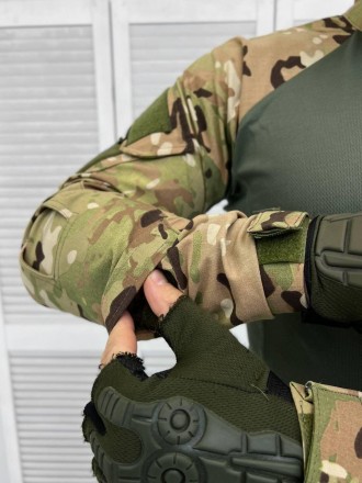Військова форма ЗСУ тактичний костюм мультикам сорочка убакс та штани з наколінн. . фото 13