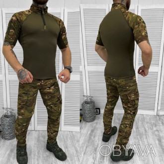 Військова форма ЗСУ тактичний костюм мультикам сорочка убакс з налокітниками та . . фото 1