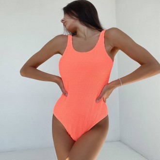 
Суцільний модний жіночий купальник з чашкою знімною помаранчевий
Стильний купал. . фото 2
