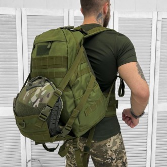 Мужской тактический военный рюкзак армейский с держателем для шлема/каски
Рюкзак. . фото 2